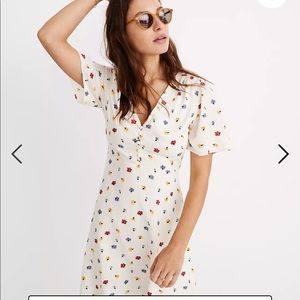 Madewell orchard flutter sleeve confetti dress
